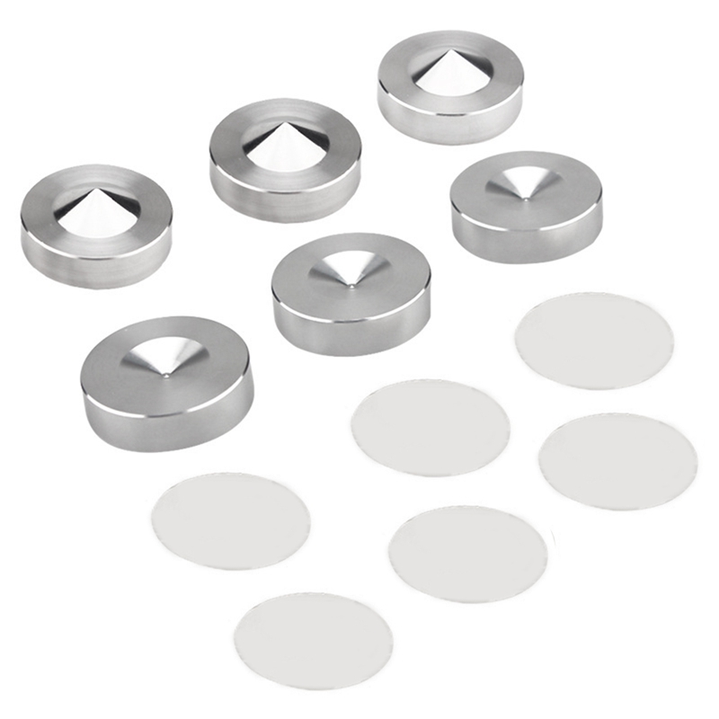 4 Set 23.5mm Stainless Steel HiFi Audio Speaker Isolation Spike Stand Feet Pads Base Durable Easy Install