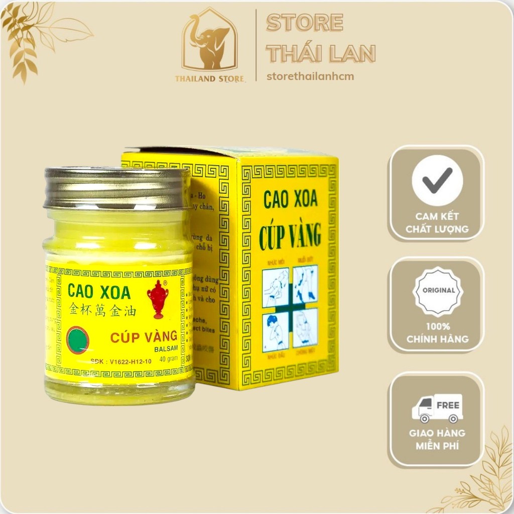 [COMBO 3 HŨ] Cao Xoa Bóp Cúp Vàng 40g (cù là xoa bóp) Chính Hãng