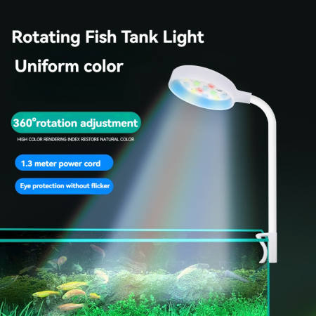 LED USB Aquarium Plant Light with Colored Clip-On Mini Lamp