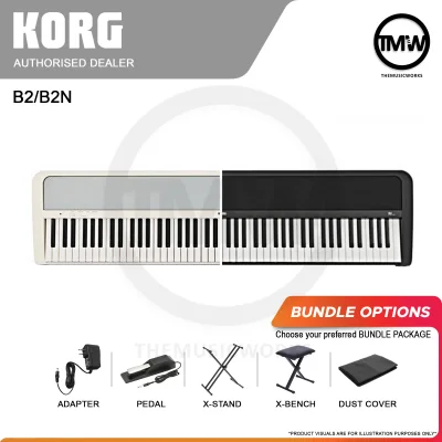[PRE-ORDER Oct-Dec 2021 onwards] KORG B2/B2N Digital Portable Electronic Piano Keyboard (Black) 88 Keys Absolute Piano The Music Works Piano Store