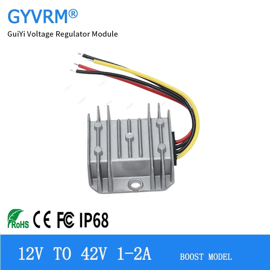 【】 Dc-Dc 12v To 42v 1a 2a Boost Converter 9-30v To 42v 2a 84w Dc Transformer 12v To 42v Step-Up Mode