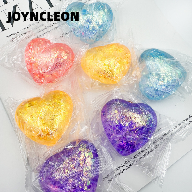 JOYNCLEON Glowing Heart Squishy Stress Relief Toy with Slow Rebound TPR Material for Relaxation and Fun ราคา 36 บาท*ส่งฟรี
