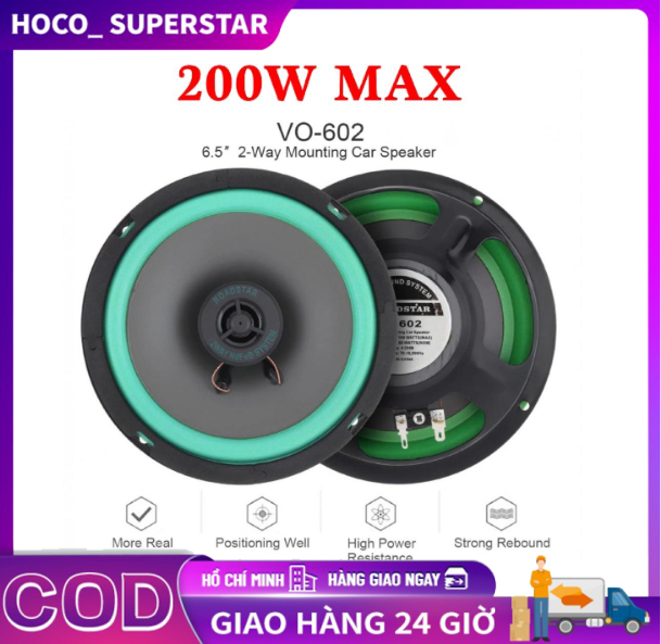 2Pcs 6.5 Inch 200W Hifi Coaxial Car Door Speakers Auto Music Stereo Full Range Frequency Speakers for Cars Giá 76,428 Đồng*Miễn phí vận chuyển