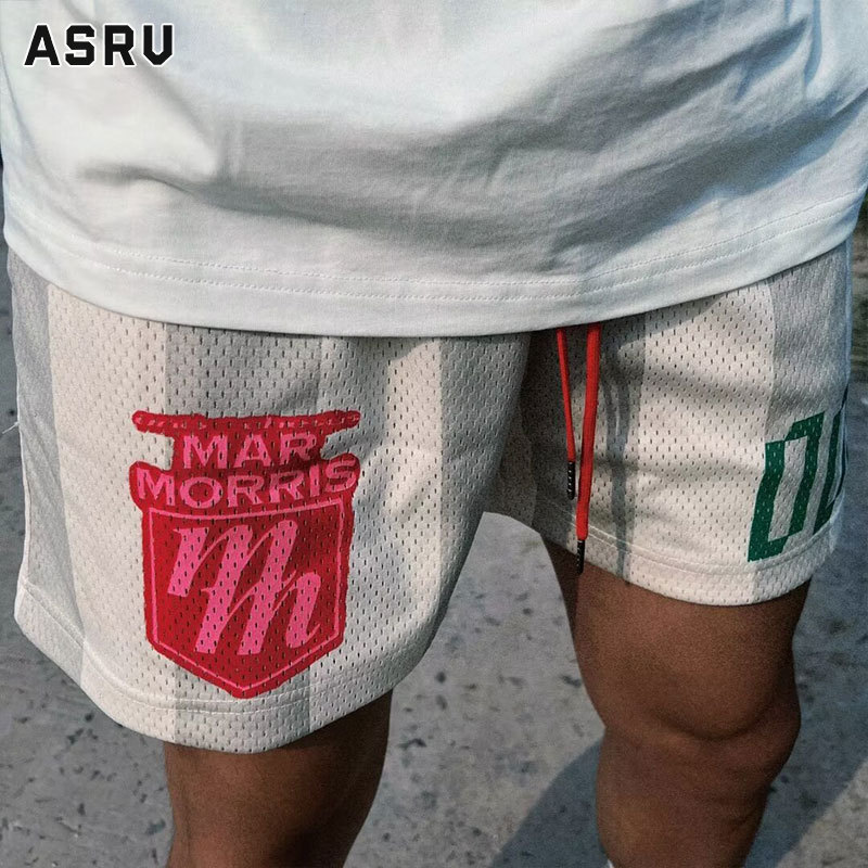 ASRV quần short nam quần đùi tập gym quần đùi thể thao nam quần thể thao Mới quần đùi đi biển dáng rộng lưới nhanh chóng làm khô quần short thể thao cho nam giới