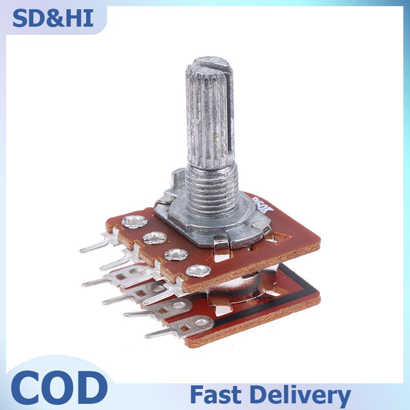 SD&HI 2 5Pcs 8Pins B50K B100K Sound Volume Amplifier Potentiometer Dual Channel 8-Pin Flower Shaft 20mm 25mm 30mm WH148 (16) Type Giá 69,768 Đồng*Miễn phí vận chuyển