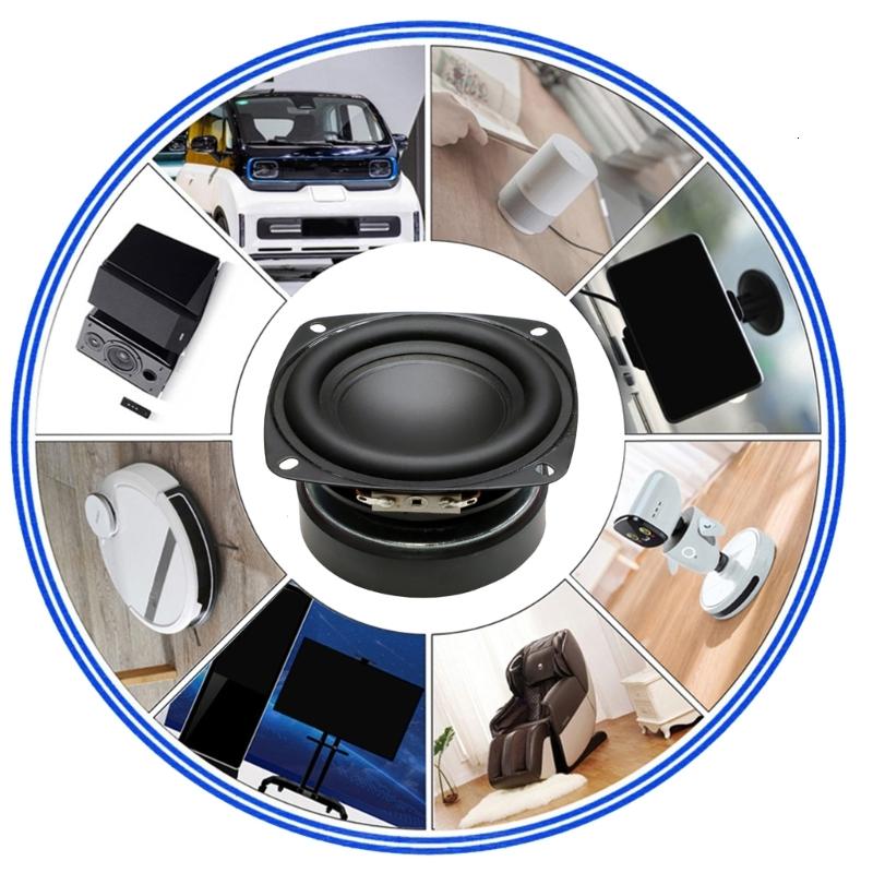Xách Tay 93Mm 3.5Inch Bluetooth Tương Thích Loa 30W âm thanh sắc nét thân kim loại Ổn Định 4Ohm Biểu Diễn