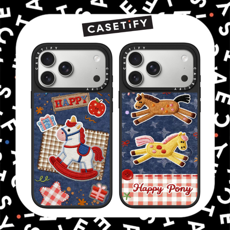 CASETiFY Teddy Bear Plaid Pattern Shockproof with Magsafe for