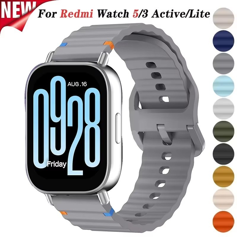 สายซิลิโคนทดแทน 22 มม. เข้ากันได้กับ Redmi Watch 5 สายรัดข้อมือที่ใช้งานได้สำหรับ Redmi Watch 5Lite Strap อุปกรณ์เสริม ราคา 56 บาท*ส่งฟรี