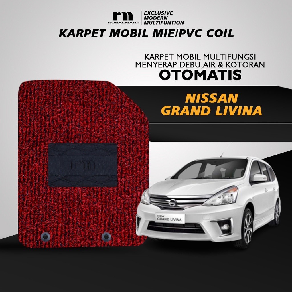 Royal Mart - Karpet Mobil NISSAN GRAND LIVINA/Carpet Mie Bihun Premium Keset PVC Anti Slip Aksesoris Interior Mobil Harga 1,350,000 rupiah*Gratis Ongkir