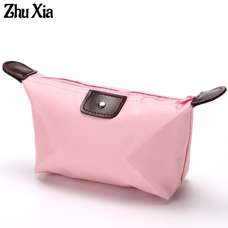 Zhu XIA du lịch trang điểm cầm tay Túi lưu trữ Dung tích lớn chống thấm nước màu kẹo Túi Buggy dài