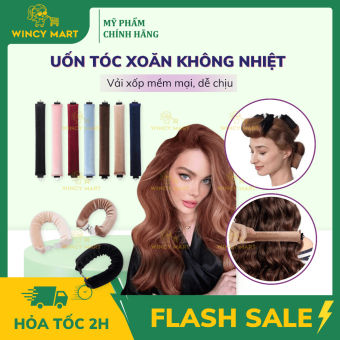 Combo Bịch 3 Thanh Uốn Tóc Không Nhiệt Tạo Kiểu Tóc Xoăn Khi Ngủ Chất Liệu Vải Xốp Mềm Mại Dễ Chịu Đơn Giản Sử Dụng