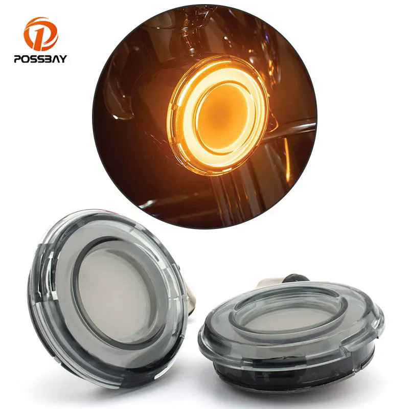 Xe máy 2pcs LED phía trước tín hiệu lần lượt chuyển đổi 1157 cho Harley Touring flhtk fltrx fltrxs softtail2019 2020 2021