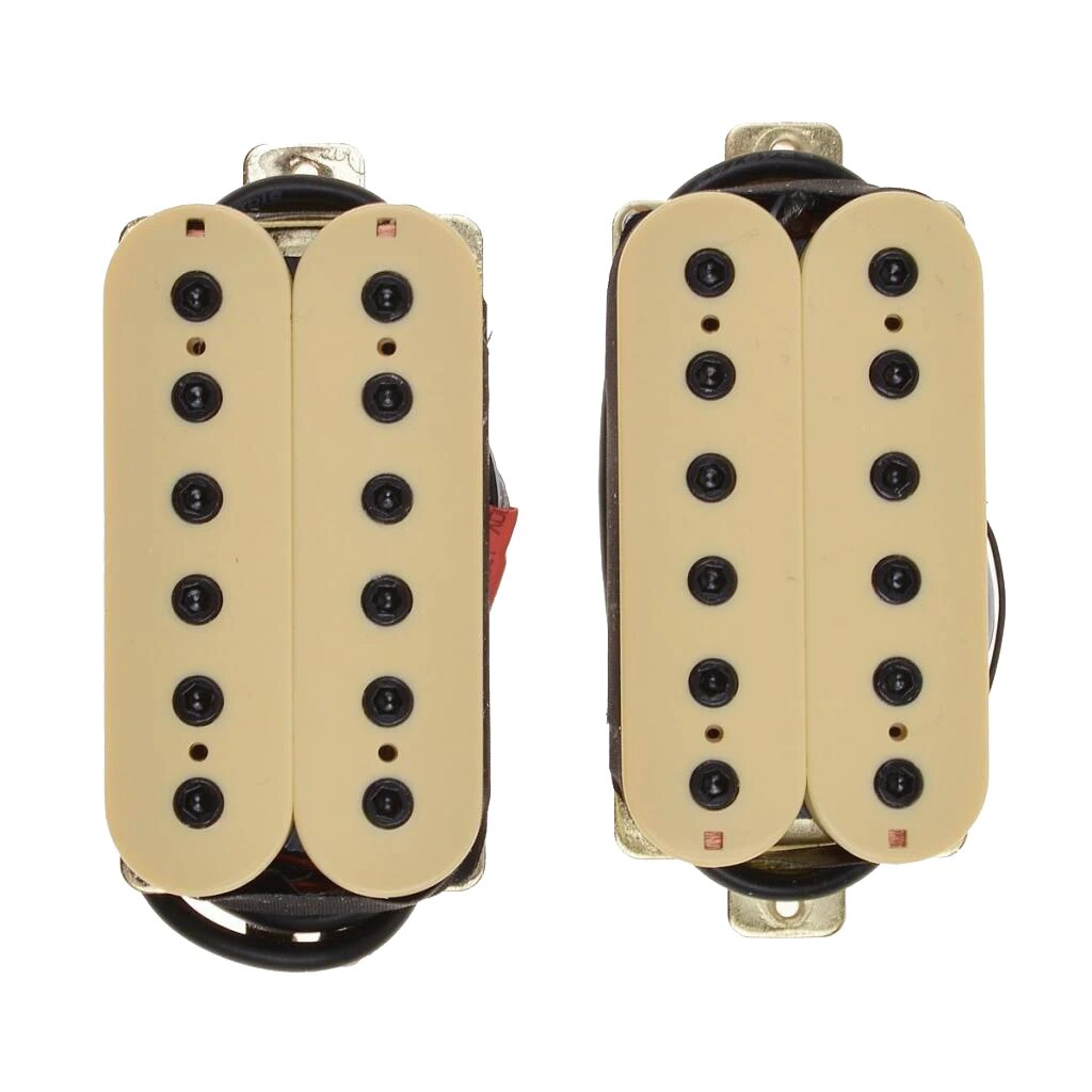 Wired Electric Guitar Humbucker Double Coil Pickup Set Neckbridge Beige