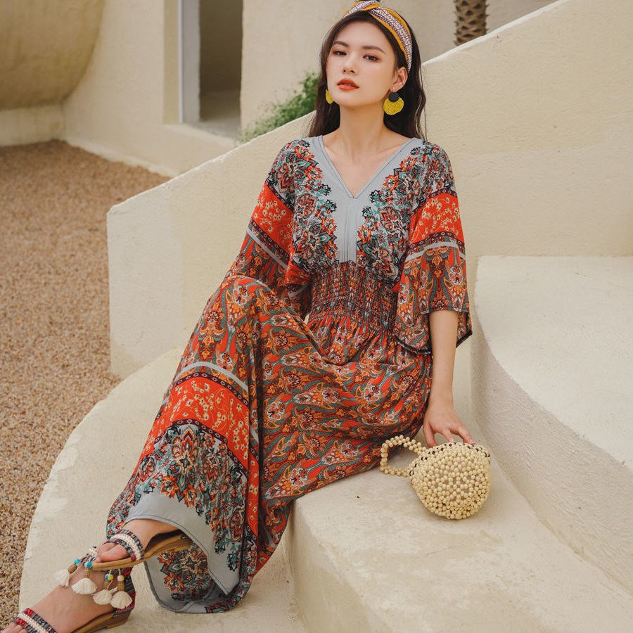 shopee bohemian dress Shop Boho For Women Thailand Cheap – Fast & Easy Bluebell Embroidered Babydoll Dress summer beach bridal gown making it ideal for Size:Custom Size ( Leave us a note your measurements )