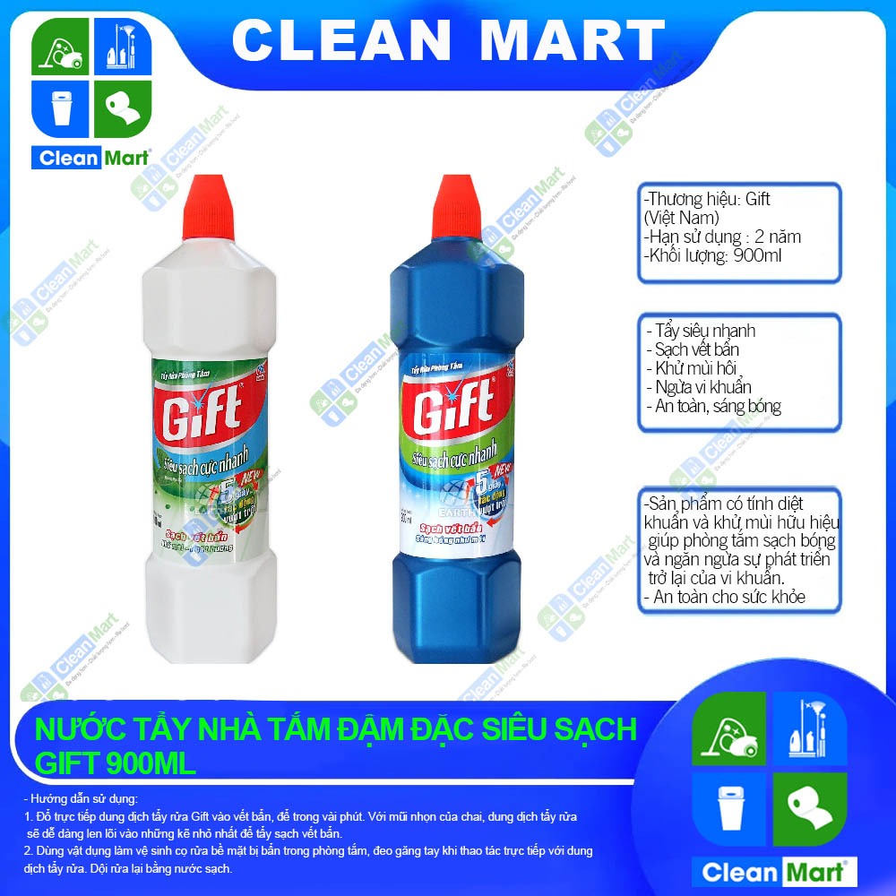 Nước Tẩy Rửa Phòng Tắm Siêu Sạch Gift  900ml - CLEAN MART