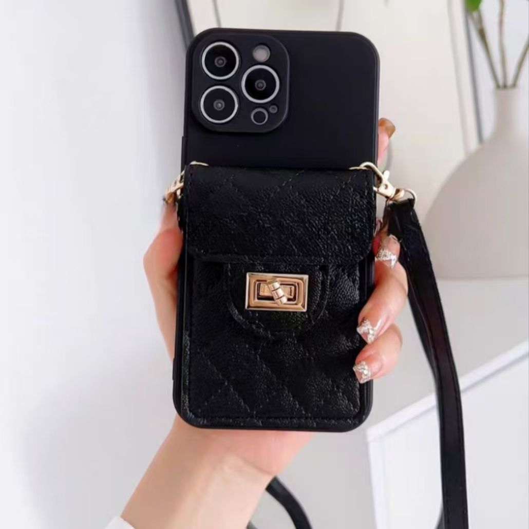 Casing For Vivo Y05 V70 FE V70E Y35 Y22 Y22S V20 V21 V23 V23E V25 V25E V27 V27E V29 V29E V30 V60 V40 Lite V50 Pro Luxury Lock Wallet Card Slot Phone Case With Crossbody Lanyard - Image 4