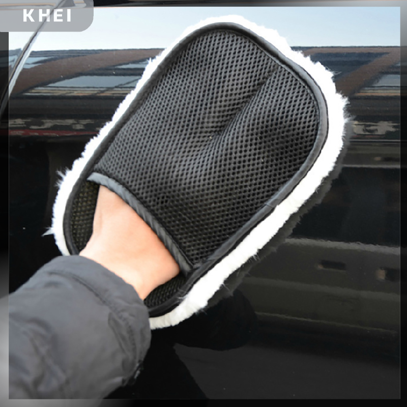 KHEI Xe Bumper làm sạch máy giặt xe Styling len mềm Xe Rửa găng tay làm sạch bàn chải xe máy máy giặt sản phẩm chăm sóc