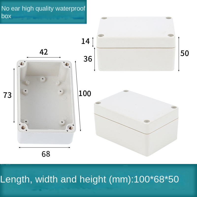 Vỏ Nhựa Chống Nước 100x68x50 mm | Kehua F-type Xám Công Nghiệp IP65 Hộp Tủ Điều Khiển Tự Động Hóa Công Nghiệp