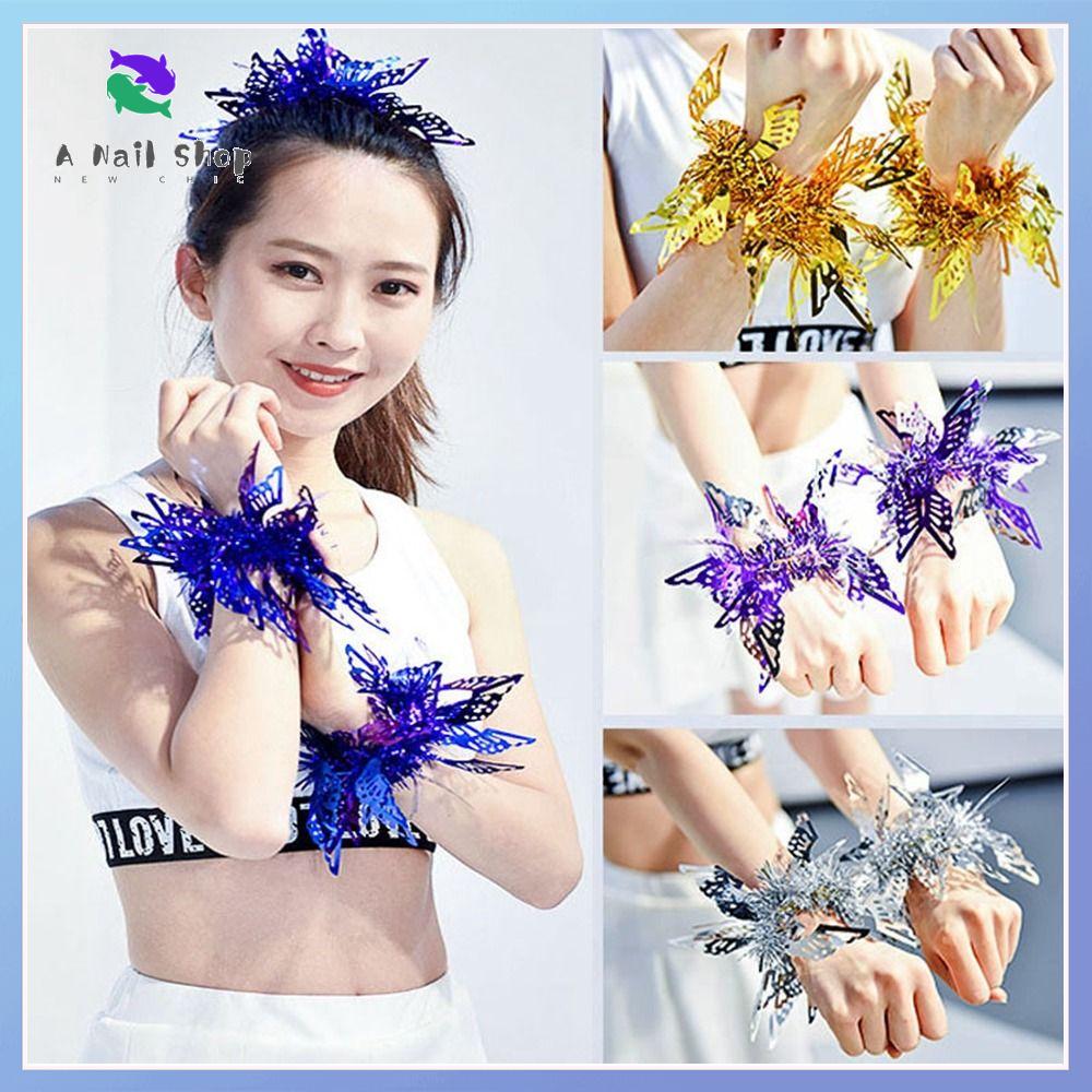 A NAIL SHOP 4pcs/2pairs Buổi hòa nhạc Đôi lỗ xử lý Ưa thích Câu lạc bộ Thể Thao Cung Cấp Cheerleader