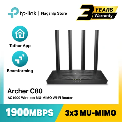 TP-LINK Archer C80 AC1900 Dual Band Gigabit MU-MIMO Wireless WiFi Router, Works with all Telcos (Supports IPTV)