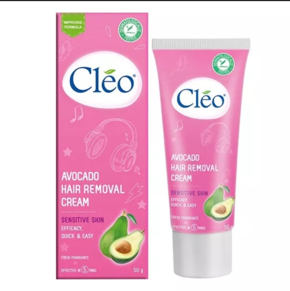Kem tẩy lông cho da nhạy cảm Cléo Avocado Hair Removal Cream Sensitive Skin 50g nhập khẩu
