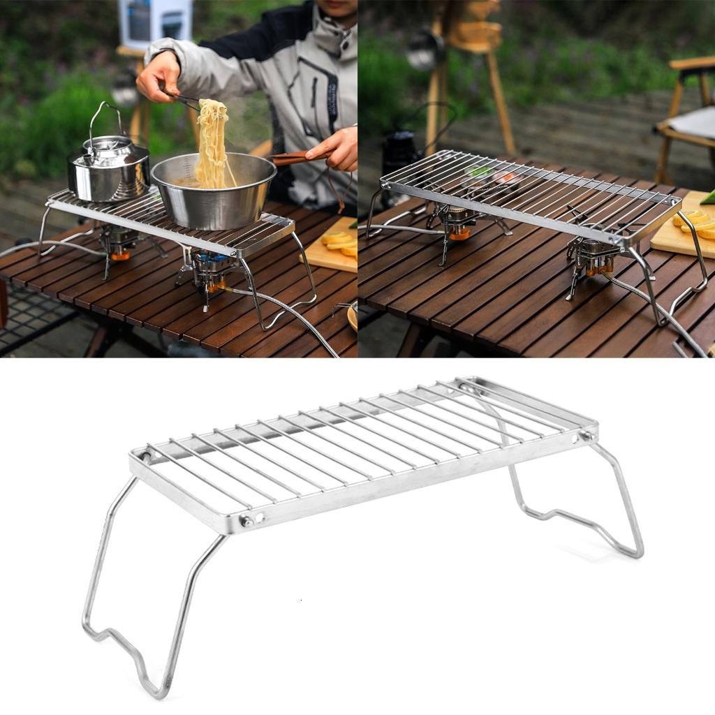 Có thể gập lại Bàn cắm trại gấp ngoài trời bảng thịt nướng Bảng không gỉ BBQ bảng