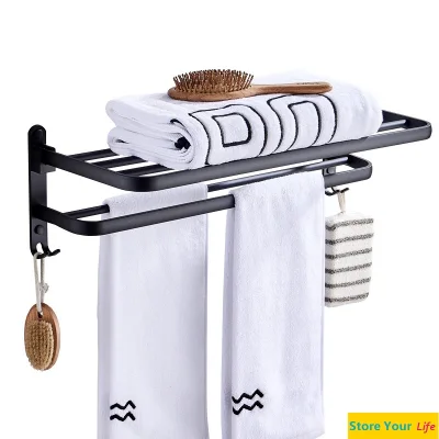 ★Local seller♤ Towel rack foldable towel rack bathroom shelf
