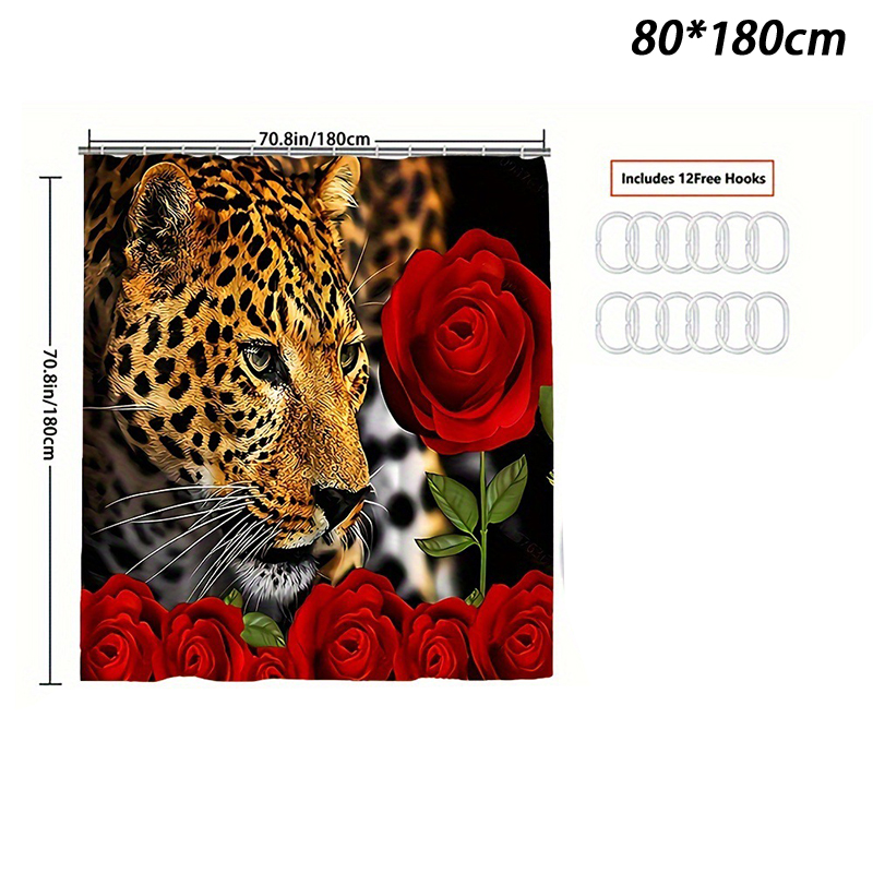  Waterproof Golden Swan Shower Curtain Mildew Resistant Polyester Bathroom Curtain With Rustproof Grommets Home Decor - 2