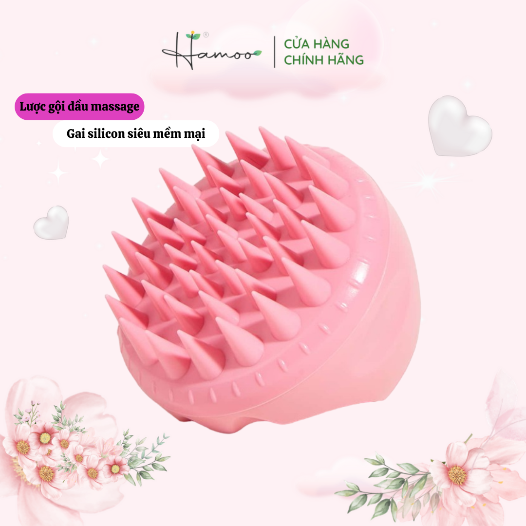 Lược gội đầu massage chất liệu silicon cao cấp