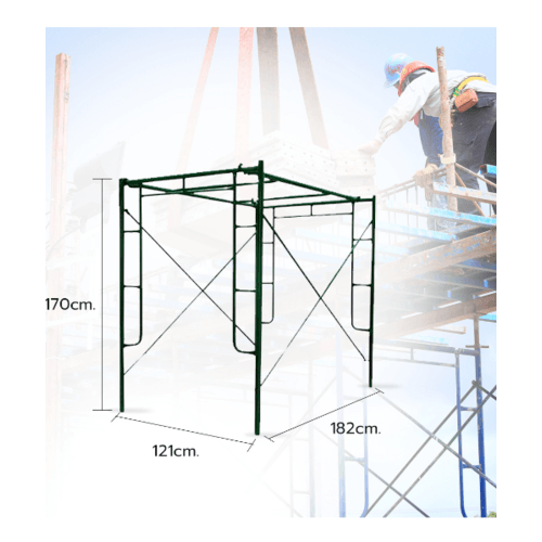 Happy-Shoping นั่งร้านเหล็ก-ครบชุด หนา1.70มม.ขนาด 1700x1219x1829 มม.สีเขียว ถูกเเละดีที่นี่ที่เดียว ราคา 2,149 บาท*ส่งฟรี