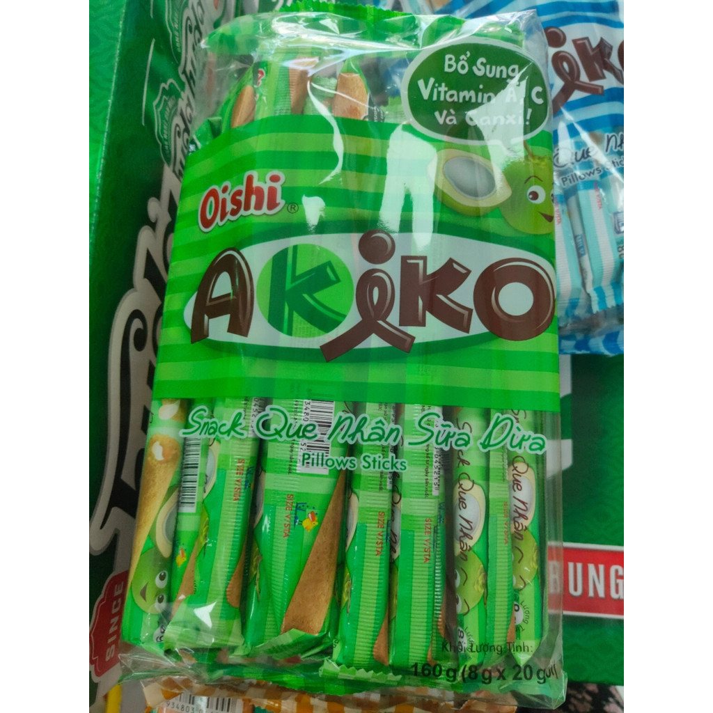 Gói Snack Que Nhân sữa dừa Akiko 140g