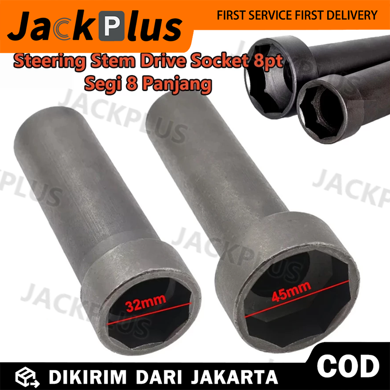KUNCI KOMTIR SOK 32MM 45MM 8PT DEEP PANJANG KUNCI KOMSTIR MOTOR LISTRIK VOLTA DAN MOTOR HONDA Harga 45,000 rupiah*Gratis Ongkir