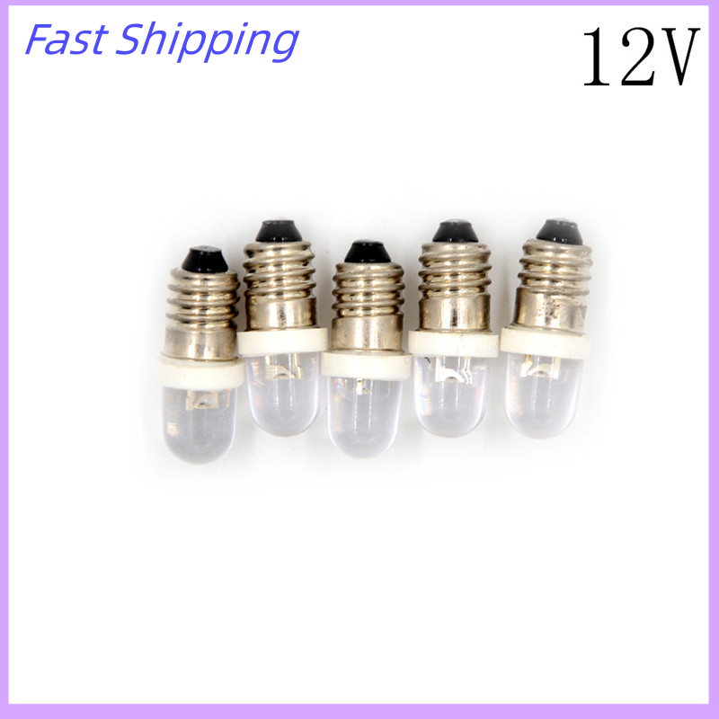 🔥🔥🔥Caomangjiuk 5 cái Tiêu thụ điện năng thấp E10 đèn báo LED đế vặn bóng đèn DC bóng đèn