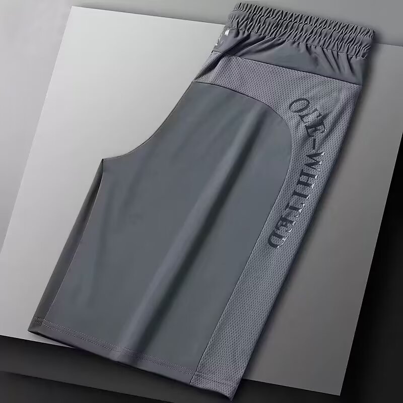 Hanlu quần đùi nam mặc nhà Lụa băng quần short nam Quần short thể thao nhanh khô siêu mỏng đơn giản phong cách kích thước lớn