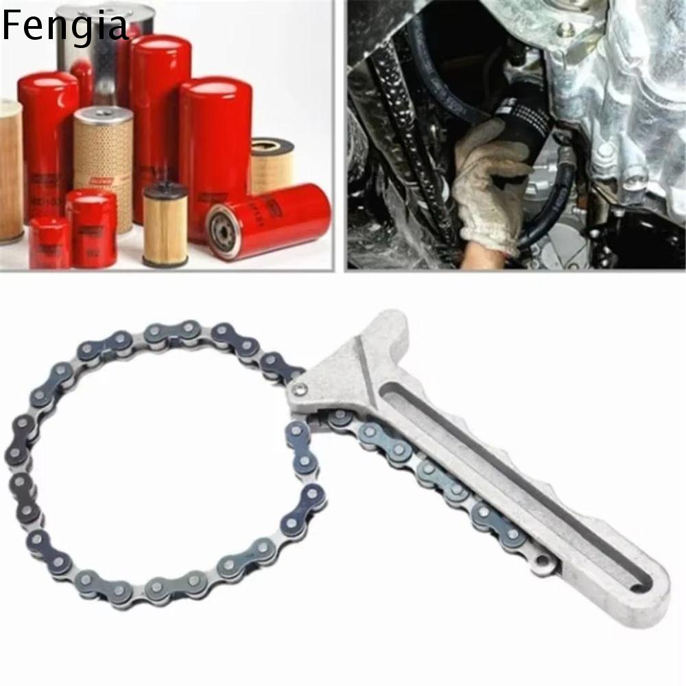 FENGIA Có thể điều chỉnh Tay cầm lọc dầu Chất lượng cao Tay cầm xích Cờ lê lọc dầu động cơ Công cụ Công cụ loại bỏ Dụng cụ tháo lọc dầu Sửa chữa ô tô