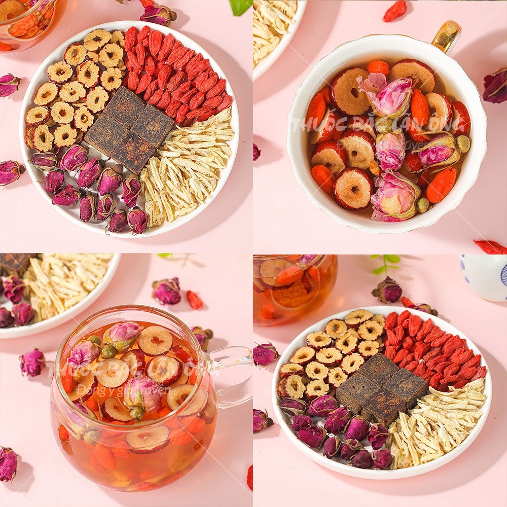 Trà thảo mộc hỗ trợ giảm đau bụng dâu, giữ ấm cơ thể-Trà gừng đường nâu 5-10 set mix sẵn
