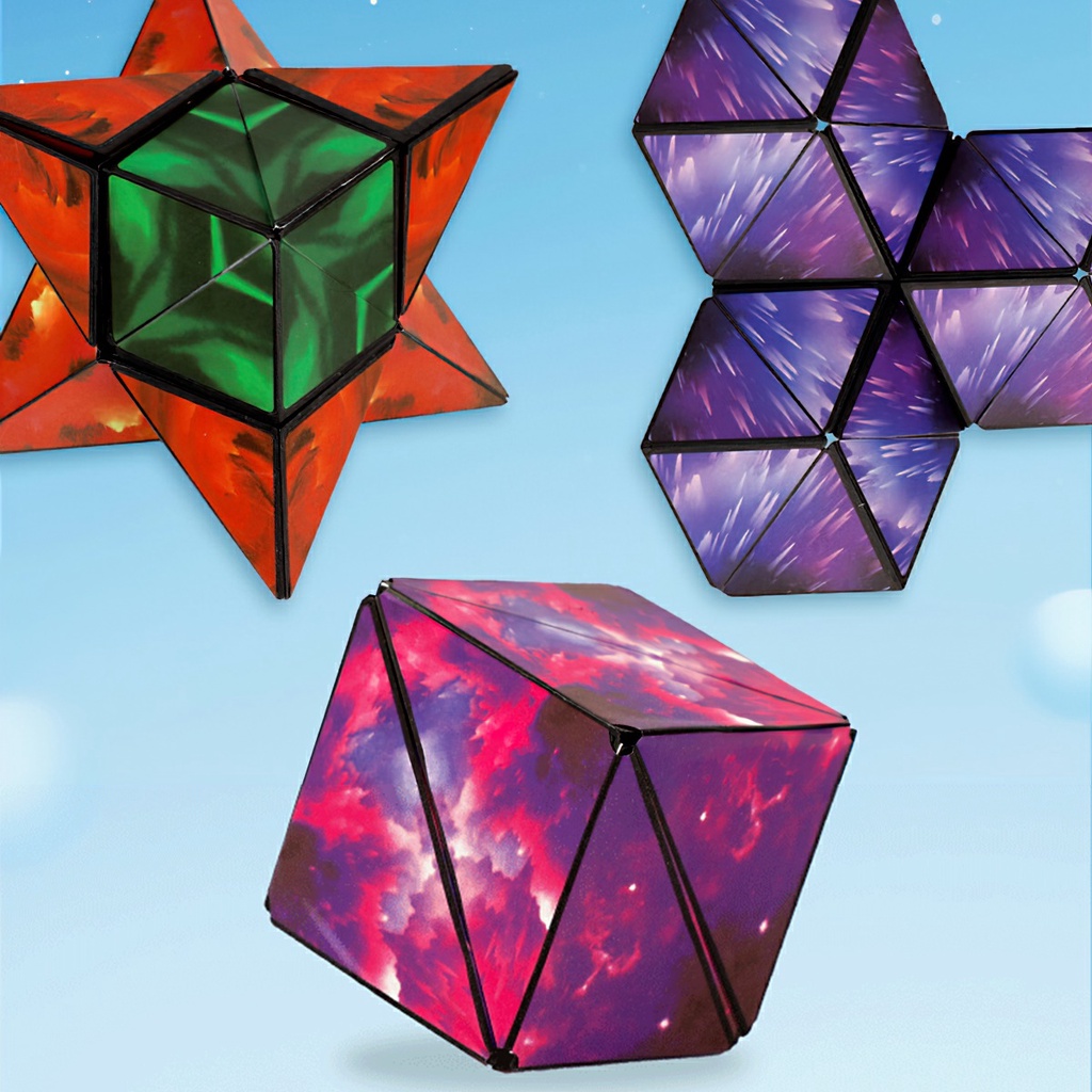 Biến hình 72 hình galaxy có nam châm magnetic magic cube rubic xếp hình học 3d đồ chơi trí tuệ trẻ em -lumbley
