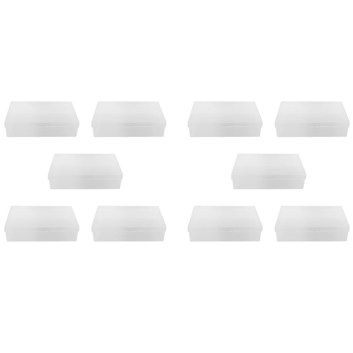 10Pcs Box Trading Card Case Card Storage Organizer Clear Card Case Plastic Storage Box for Gaming Cards