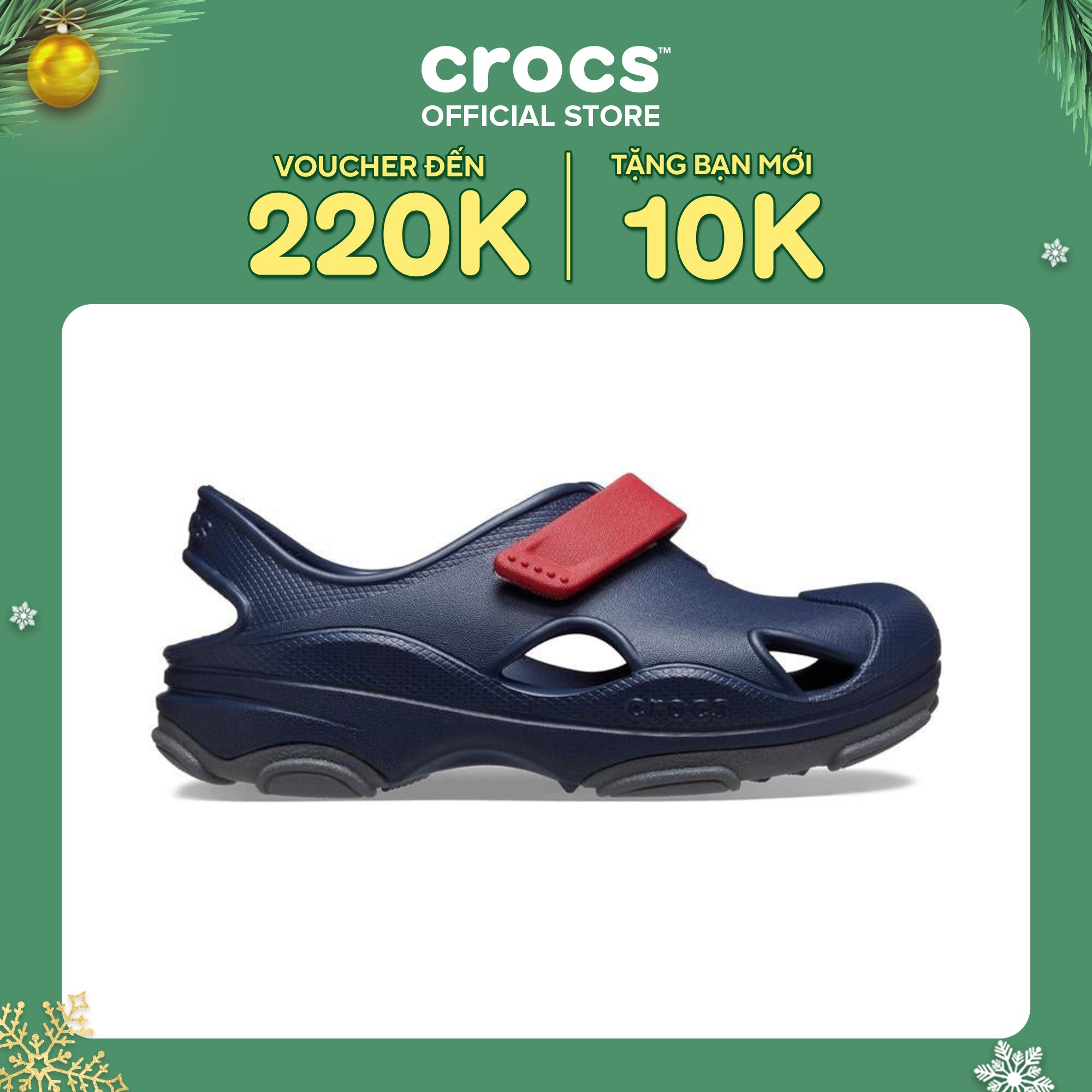 Xăng Đan Trẻ Em Crocs Toddler All-Terrain Fisherman - Navy/Pepper