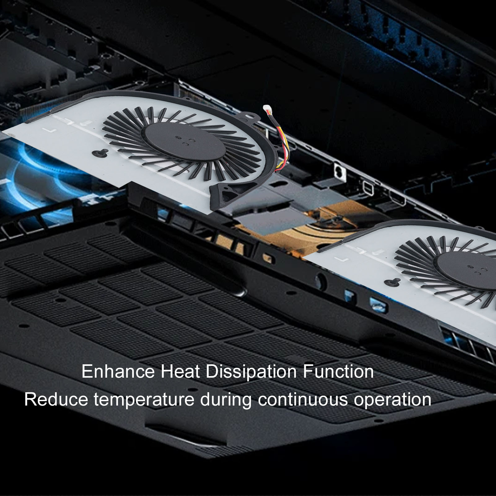 Quạt CPU Laptop 3 Chân Kết Nối Kim Loại ABS Giảm Nhiệt Độ Quạt Làm Mát CPU Laptop Cho Máy Tính Xách Tay Giá 88,000 Đồng*Miễn phí vận chuyển