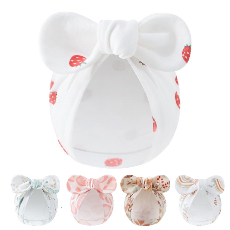 Bộ 3 cái thoải mái nắp ca-pô hat trẻ sơ sinh Bowknot Bonnet bông thai nhi mũ nón cho 0 đến 3 tháng trẻ sơ sinh