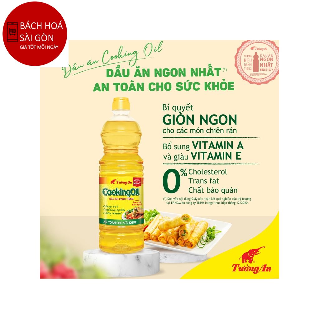 Dầu ăn tường an | happy koki chai 1 lít
