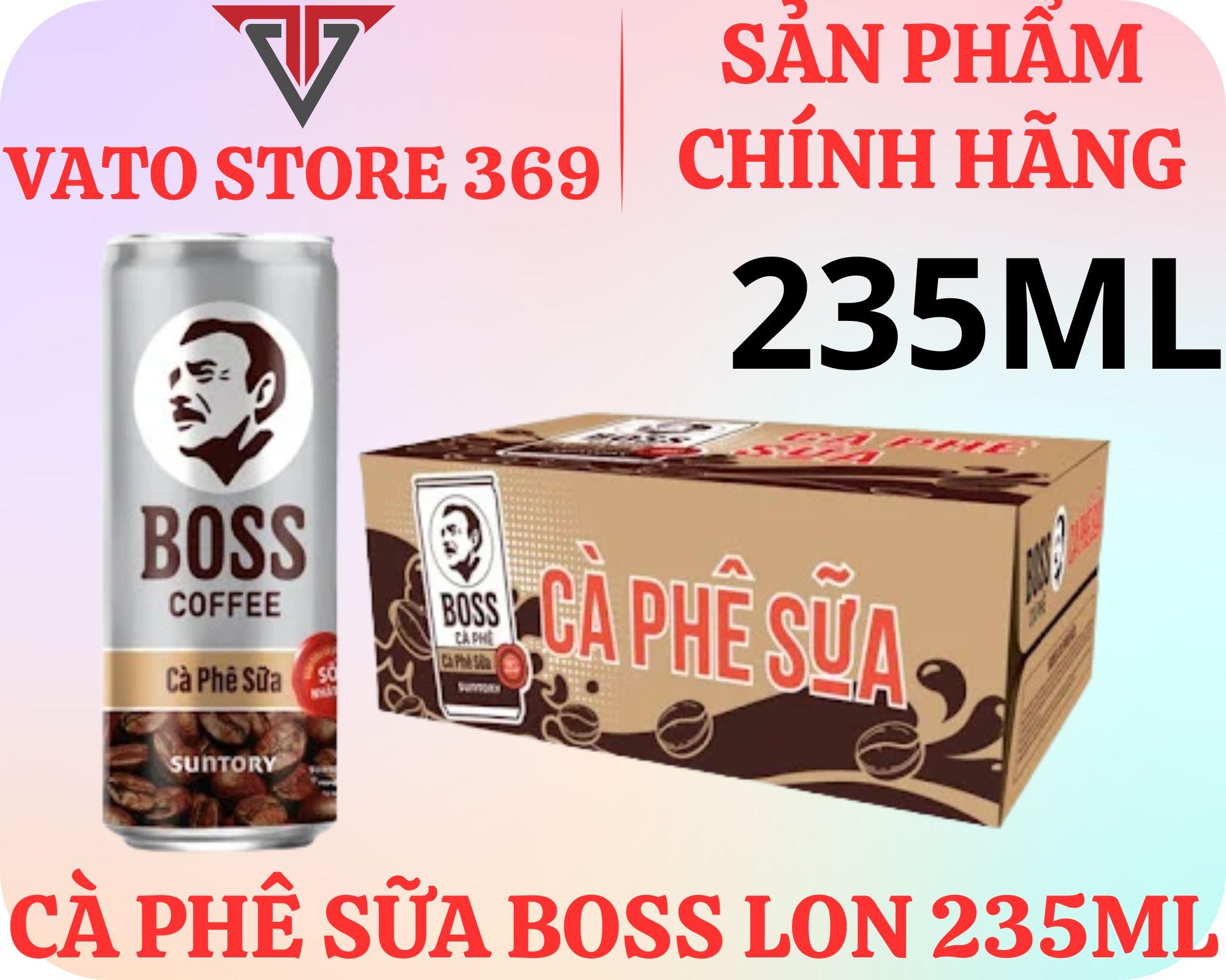 Cà phê sữa BOSS coffee lon 235ml