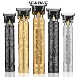 STAR FRUIT Bộ Tông đơ cắt tóc chuyên nghiệp với lược và sạc USB có thể điều chỉnh
