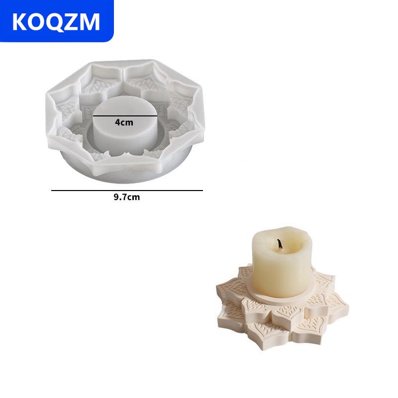 [COD] KOQZM Khuôn nến bằng silicon thiết kế hình hoa sen dễ dàng tháo khuôn tái sử dụng chống dính khuôn làm nến – đế nến bằng thạch cao tự làm phù hợp để chế tác quà tặng thủ công