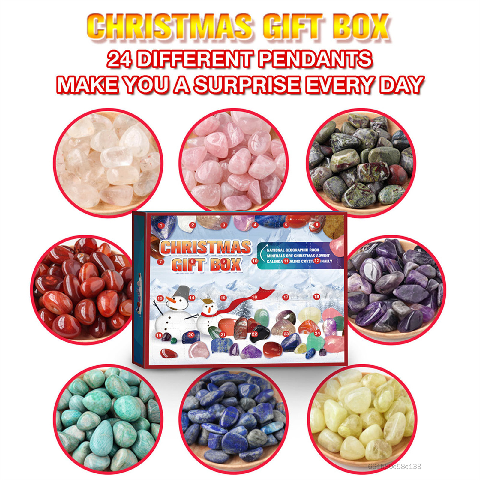 24PCS kỳ nghỉ Giáng sinh Lịch Mùa Vọng Đồ chơi Đồ chơi Đồ chơi hóa thạch HJJN-VN
