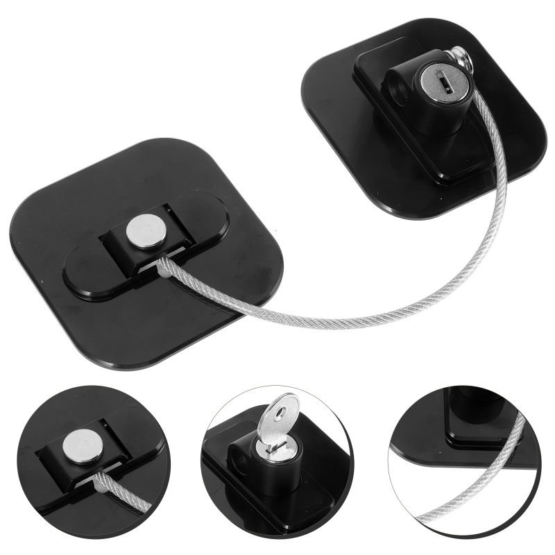 UEETIQ Refrigerator Combination Lock Without Punching and Multifunctional Security (black Square) Fridge Locks for Children Drawer Cabinet Door