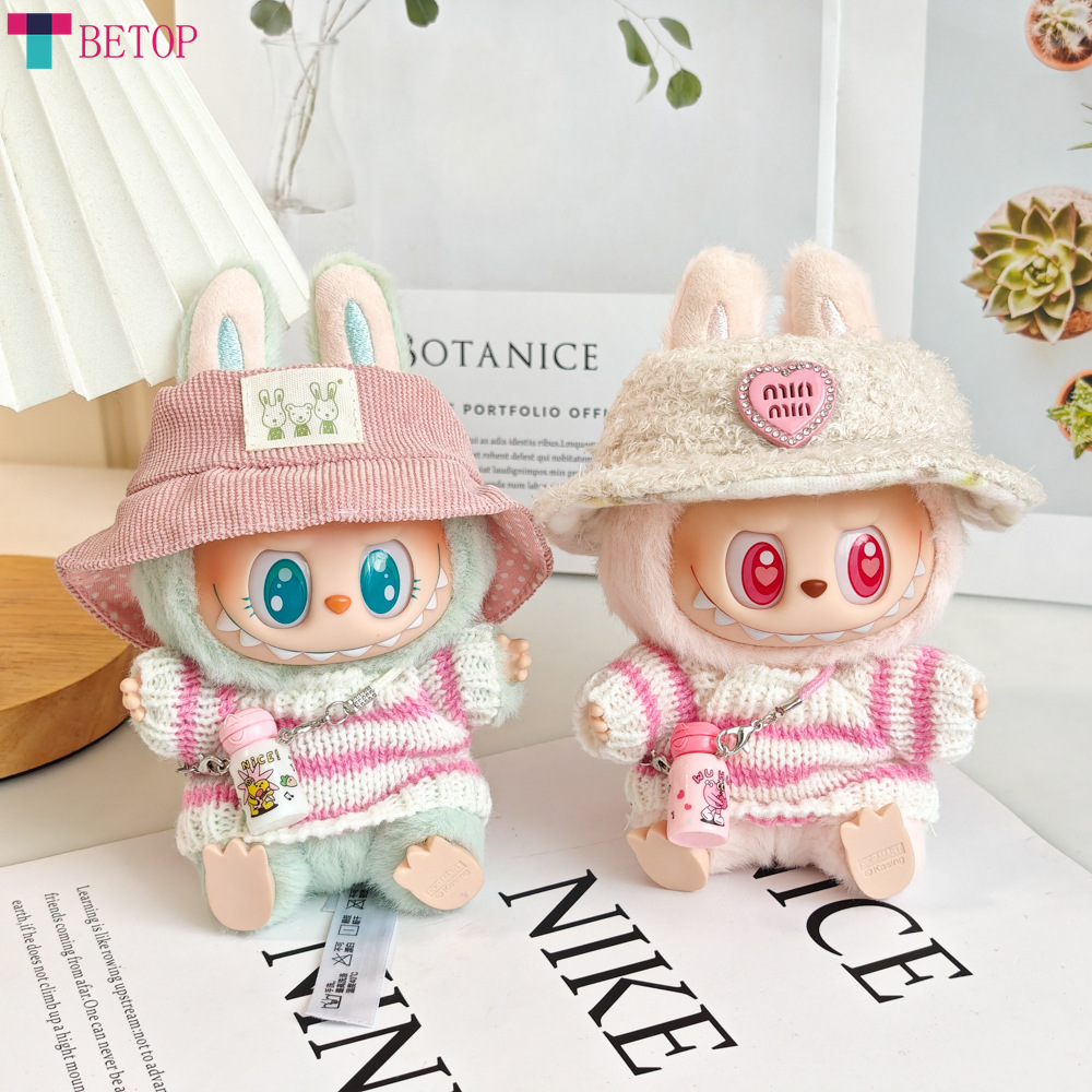 Teabelle   [không kèm búp bê] Búp bê mặc đồ dự tiệc áo len màu hồng mũ giày phù hợp cho labubu