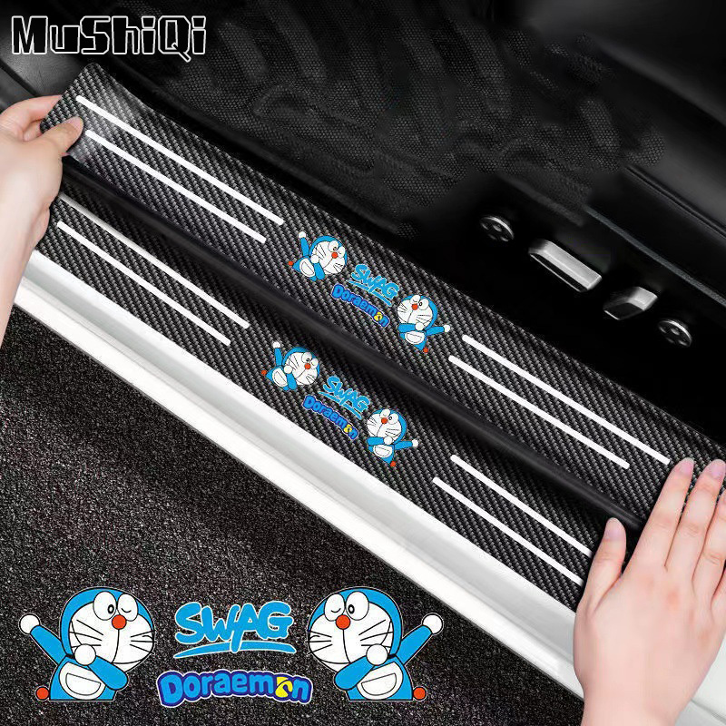 Anti-stepping strip of automobile threshold *4 Scratch-proof protective strip Trunk protection strip Universal bumper strip Decorative supplies ราคา 167 บาท*ส่งฟรี