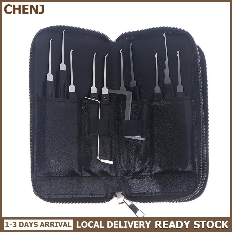CHENJ Local Delivery 15 17 24pcs cổ điển Thép không gỉ Công cụ khóa xe hơi di động mở khóa Kit túi đa chức năng lockpick công cụ